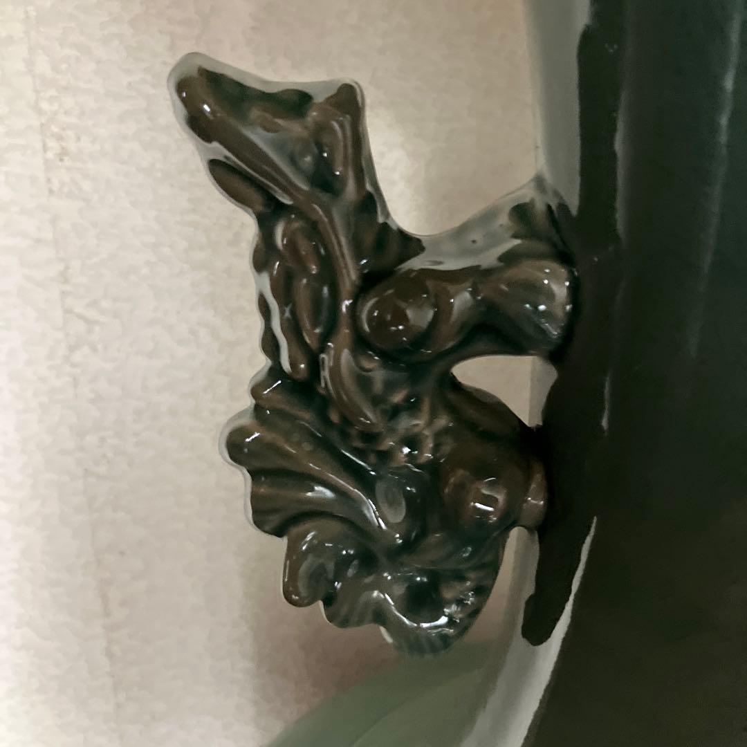 ★大特価【希少•美品】在銘青山作　高麗青磁 特大飾り壺