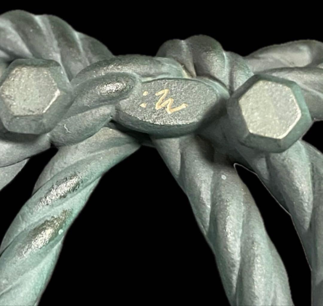 割引❣️「祖」籔内佐斗司 「縁」 蓋置 栞 共箱 ブロンズ 茶道具 （虎）