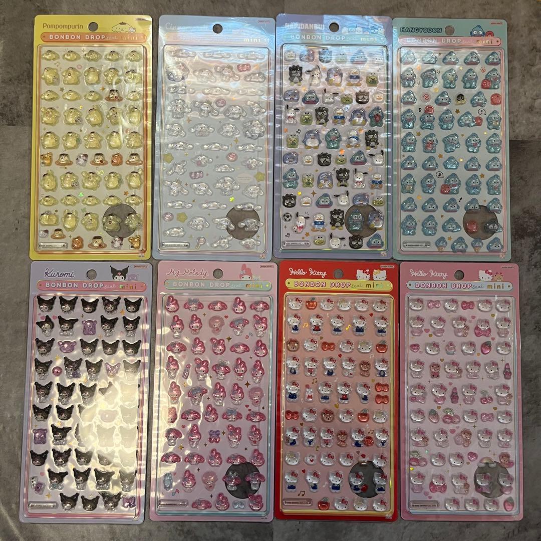 【24時間以内発送】サンリオ ボンボンドロップシール ミニ 8種セット 正規品