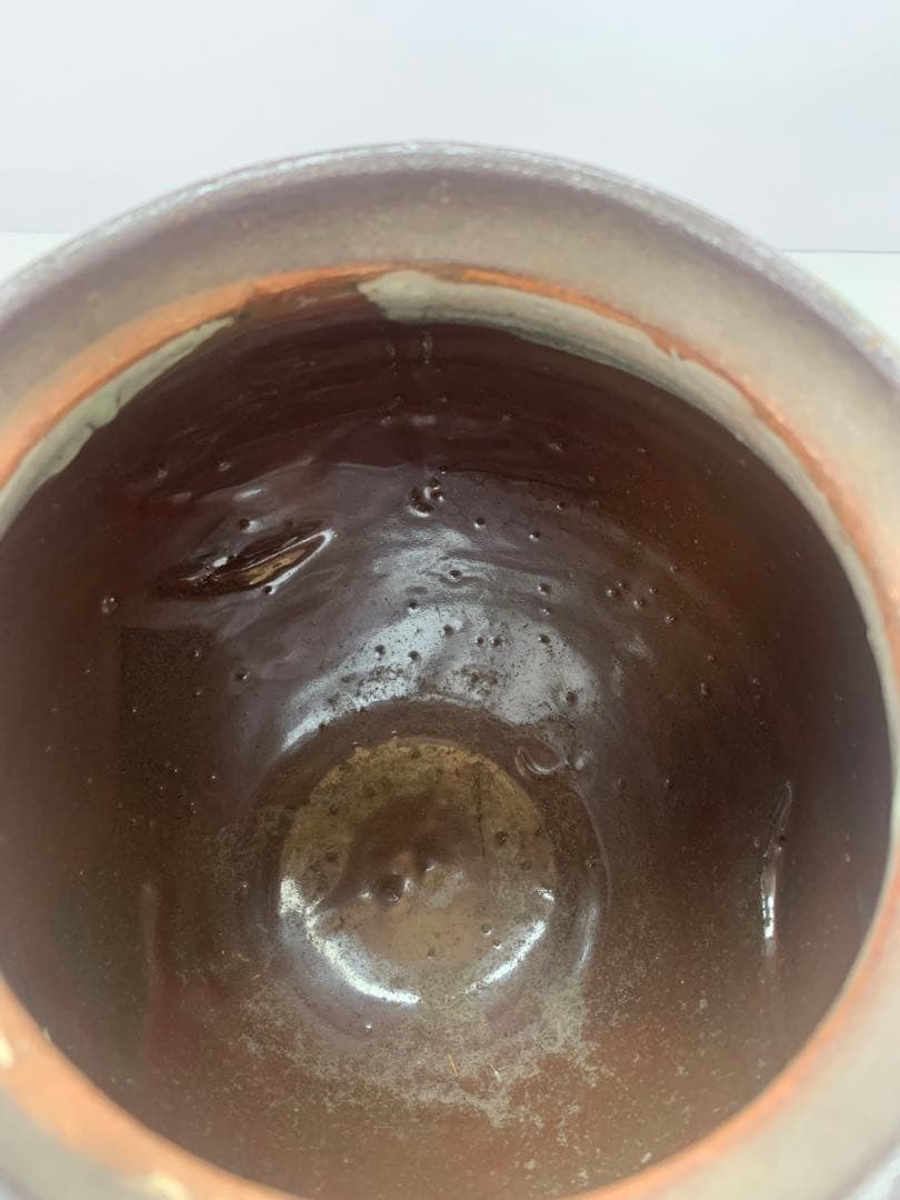 濱田庄司　文打鉄絵水指　送料込み