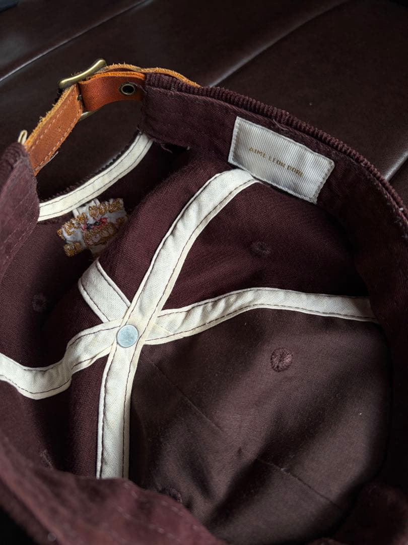 Aime Leon Dore コーデュロイ ダークブラウン キャップ