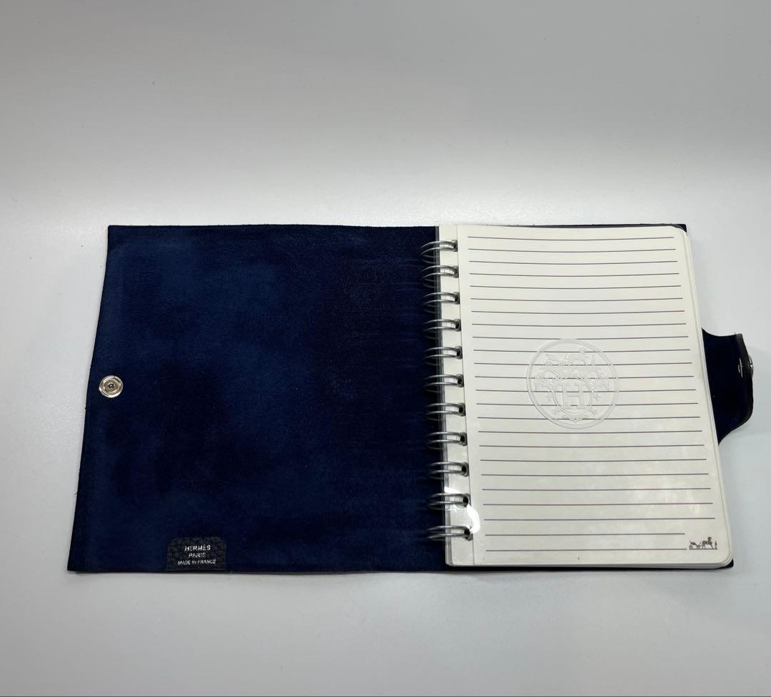 HERMESエルメス ユリス PM ダークブルー手帳【未使用品】