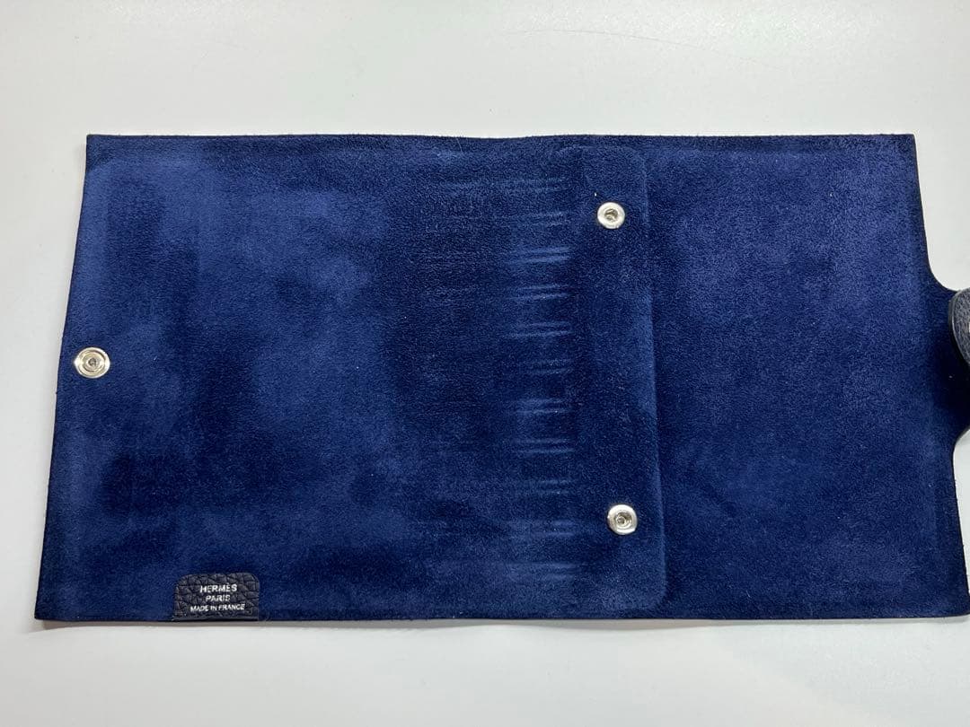 HERMESエルメス ユリス PM ダークブルー手帳【未使用品】