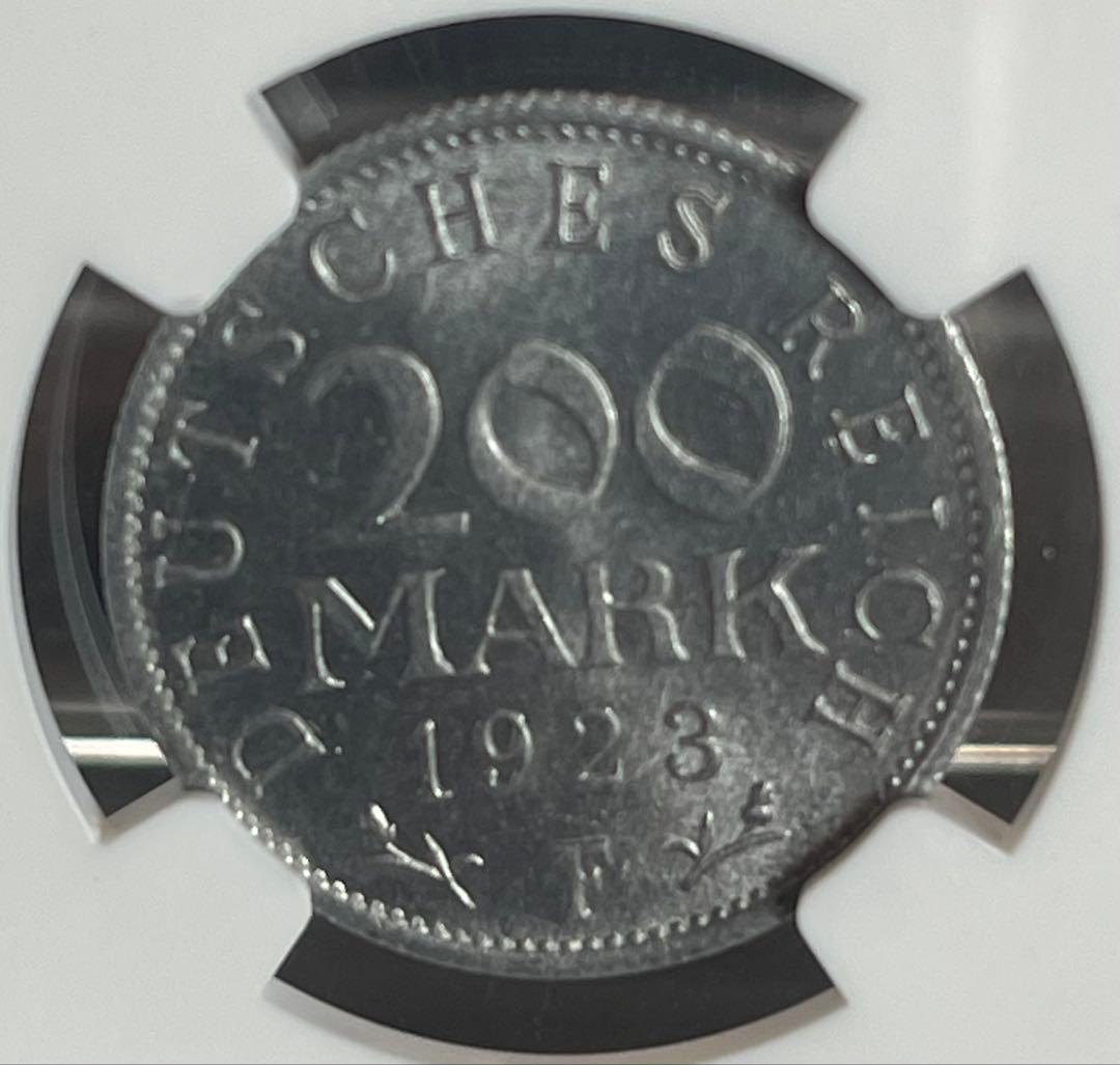 NGC MS64 1923F 独200マルク銀貨 ヴァイマル期