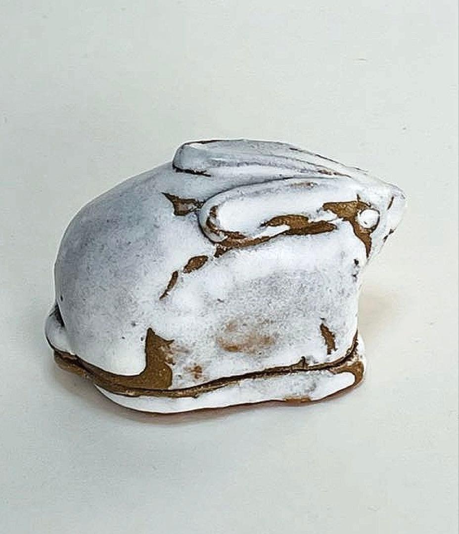 新品未使用　香合　勝尾青龍洞・龍兎　香合　鬼萩釉　茶道具 共箱付き