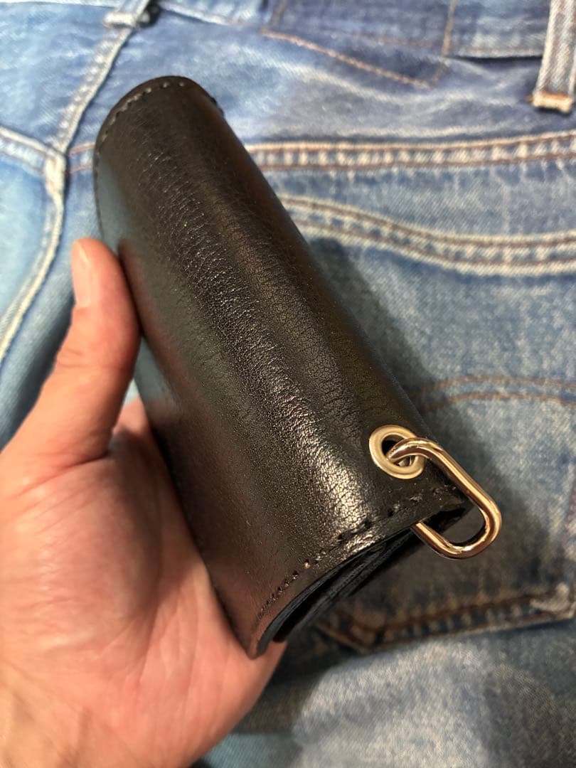 ミドルトラッカーウォレット　シルバー925クロスボール　国産シュリンク