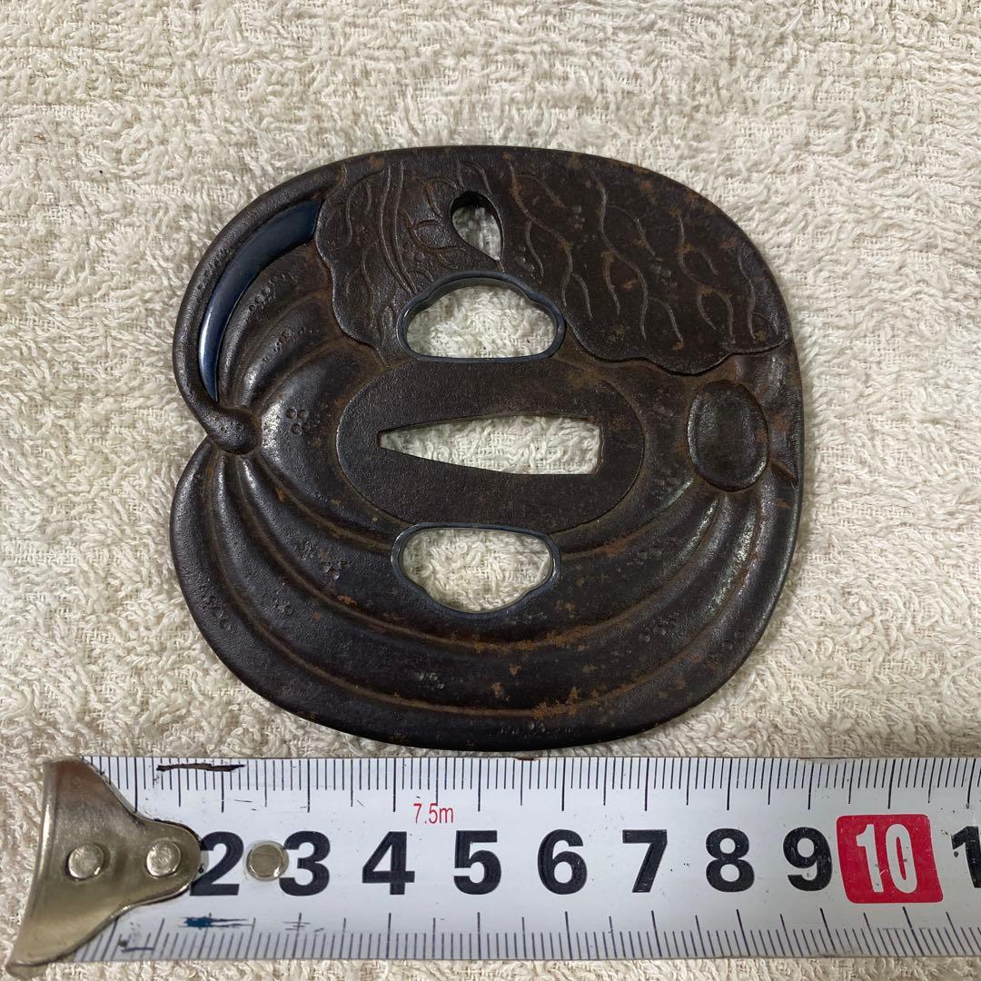 B-69 鍔 『正阿弥 瓜図』　在銘　武具　刀装具　骨董品　日本　美術品　工芸品