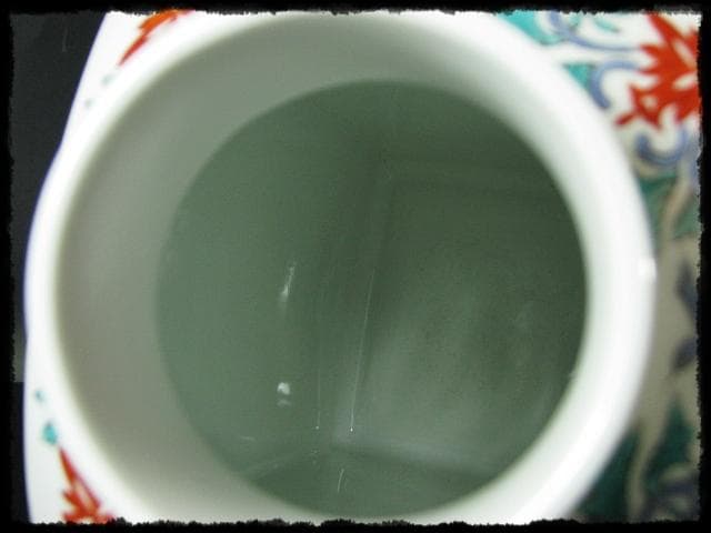 古琳庵 館林 宏久 柿右衛門 錦麦四季紋図 四方 壺 高約32cm 花入 花器