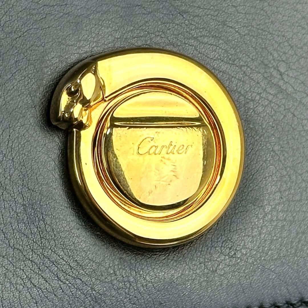 美品 カルティエ パンテール ビジネスバッグ ゴールド金具 フォーマル レザー