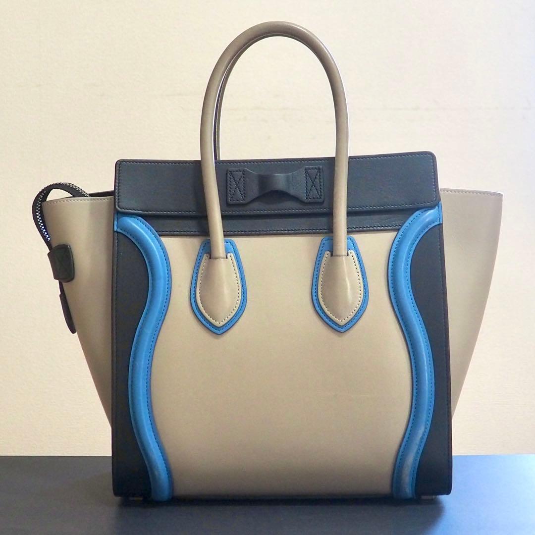 希少カラー✿CELINE✿ラゲージ マイクロショッパー トリコロール【旧ロゴ】