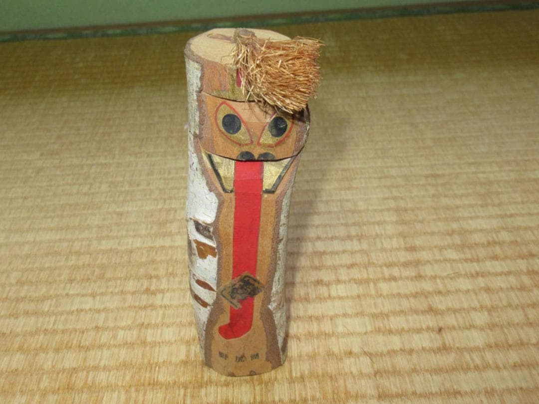 極希少1960年代 白馬/蓼科/斑尾地区◆野尻湖「民芸まよけ(民芸魔除け」白樺材