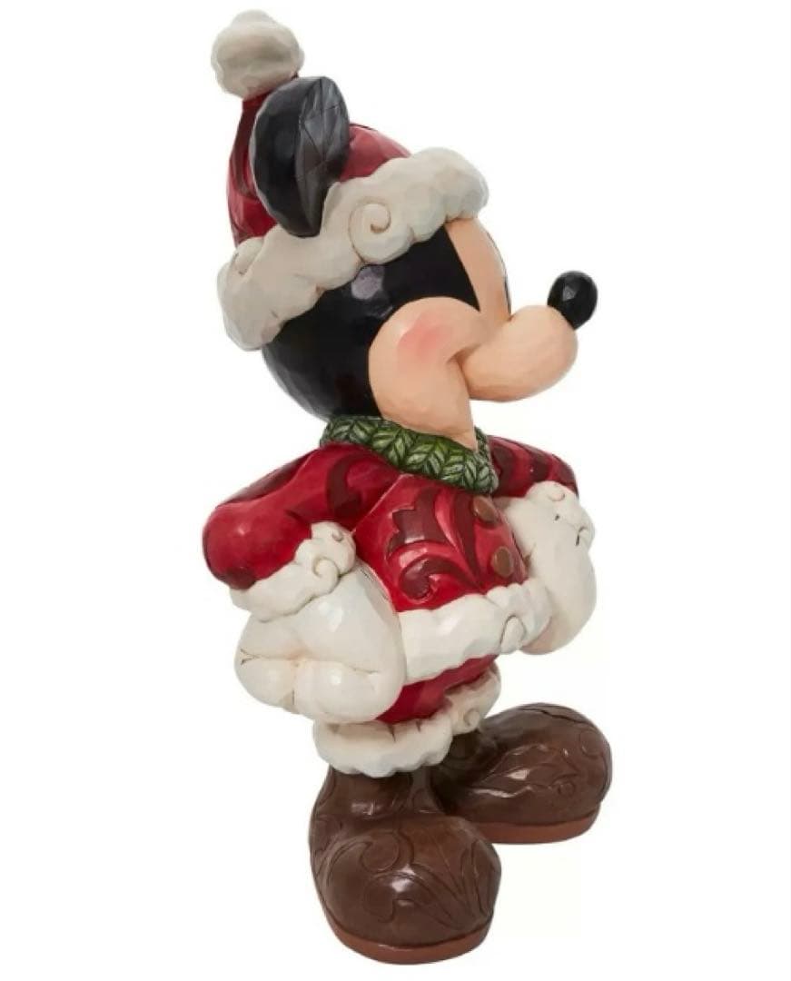 美品ディズニー ミッキー クリスマス サンタ 人形 ジム•ショア オブジェ箱付き