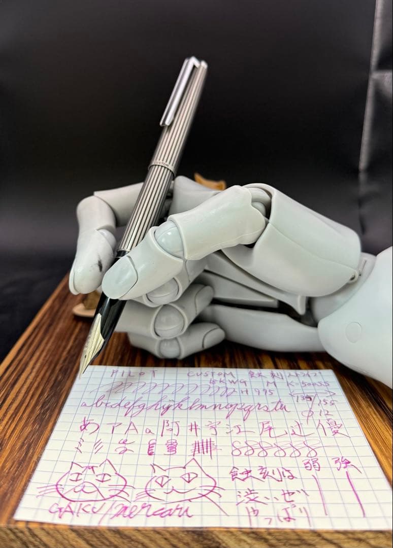 Pilot 万年筆 CUSTOM K-500SS 蝕刻ストライプ 18KWG