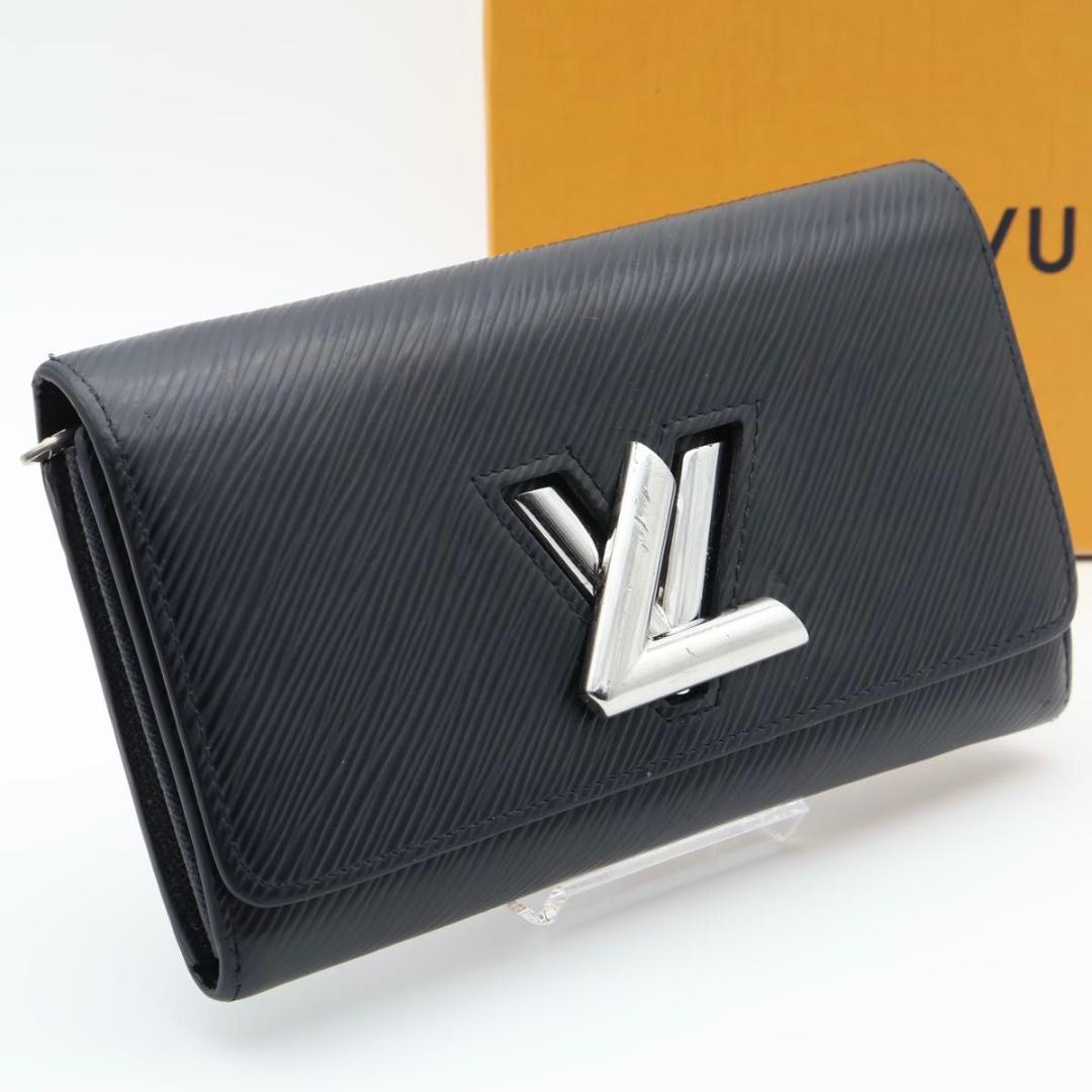 【美品】ルイヴィトン　ポルトフォイユツイスト　エピ　長財布　黒