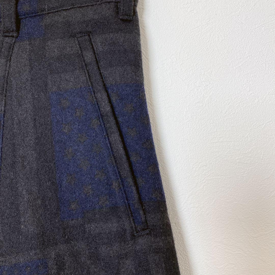 美品✨COMME des GARCONS ウール総柄サルエルパンツ S