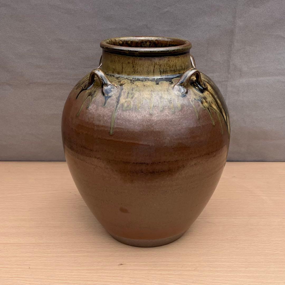 丹波焼 尾中窯 市野克造 飾壷 共箱