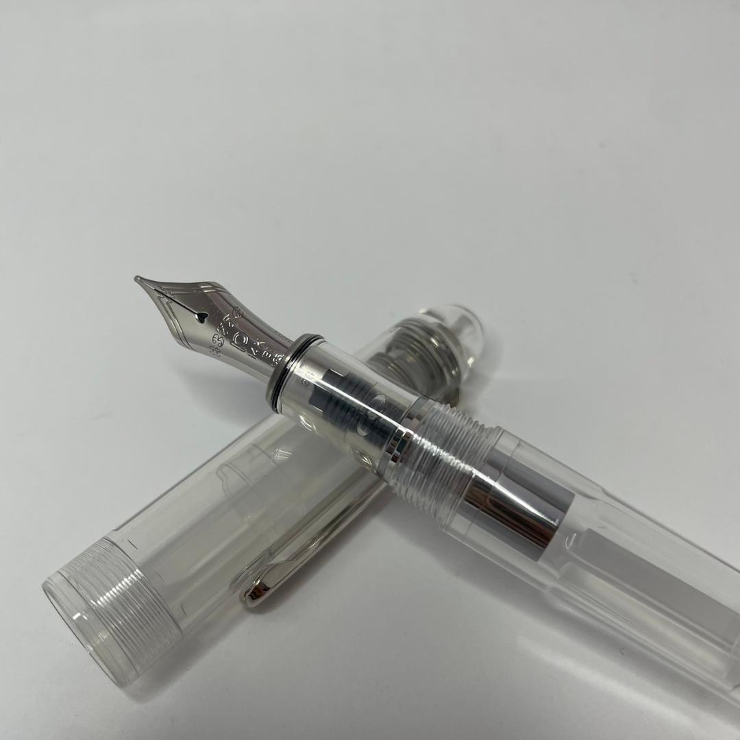 【美品】プラチナ万年筆 PNB-18000 #4-4 レイククリスタル太字（B）