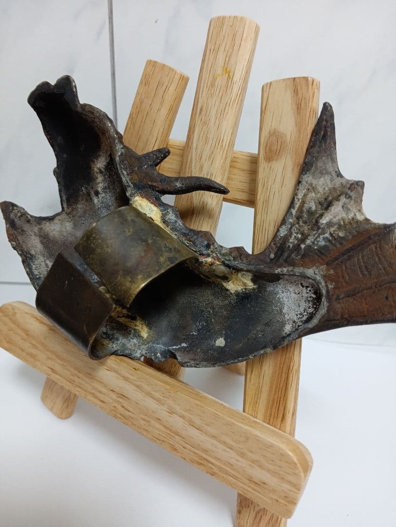 江戸時代上級武家蔵出古銅製細密造形金具２００〜３５０年前頃武具詳細不明鯱当時物品