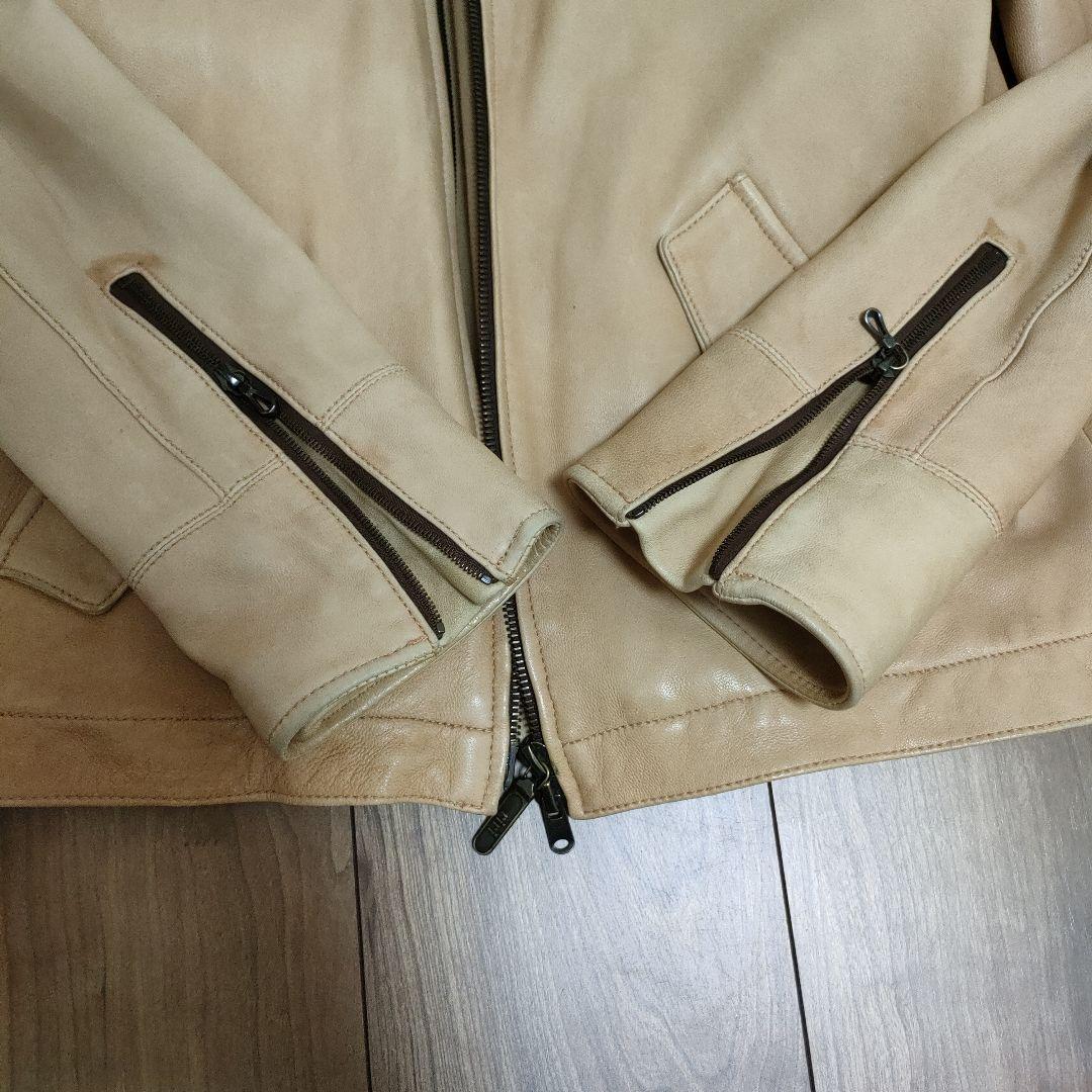 JACKROSE　ベージュ シングルライダース　ヌメ