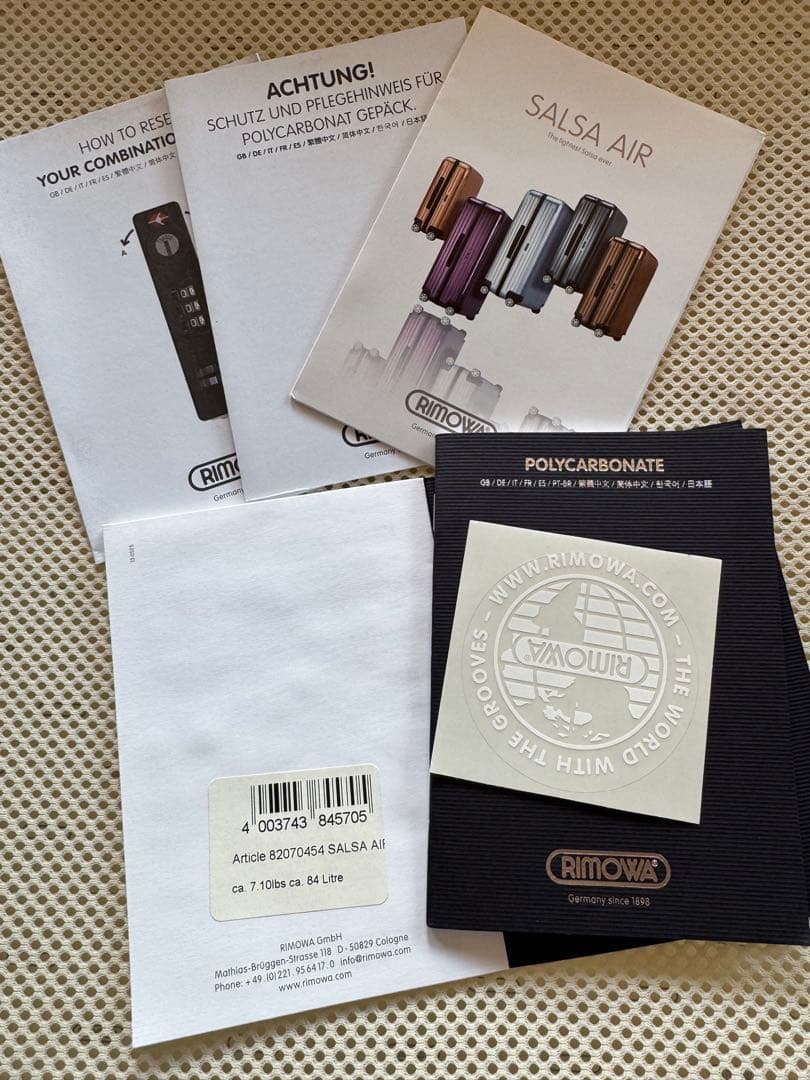 RIMOWA リモワ サルサエアー 4輪 ホワイト 84リッター