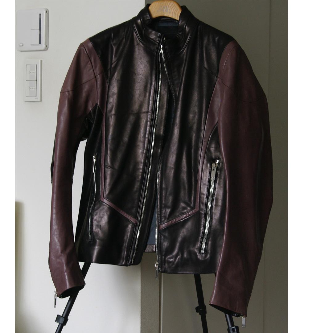ディーゼル レザージャケット シングル ライダース　羊革　48