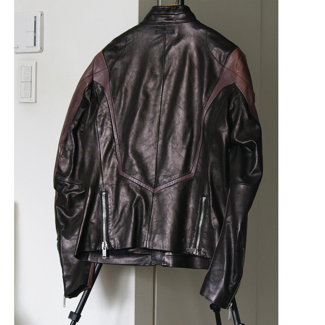 ディーゼル レザージャケット シングル ライダース　羊革　48