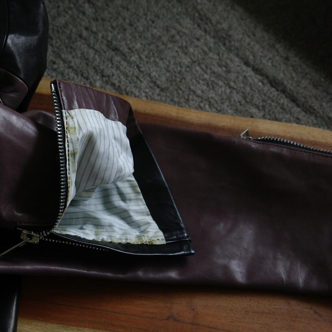 ディーゼル レザージャケット シングル ライダース　羊革　48