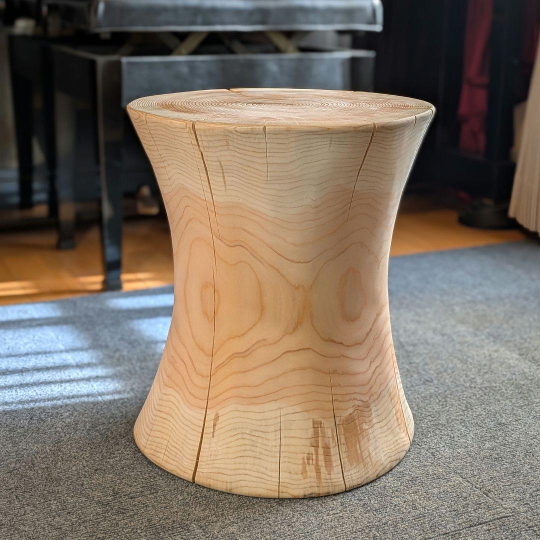 outdoorman　檜⑥　丸太　椅子　スツール　高さ約40㎝