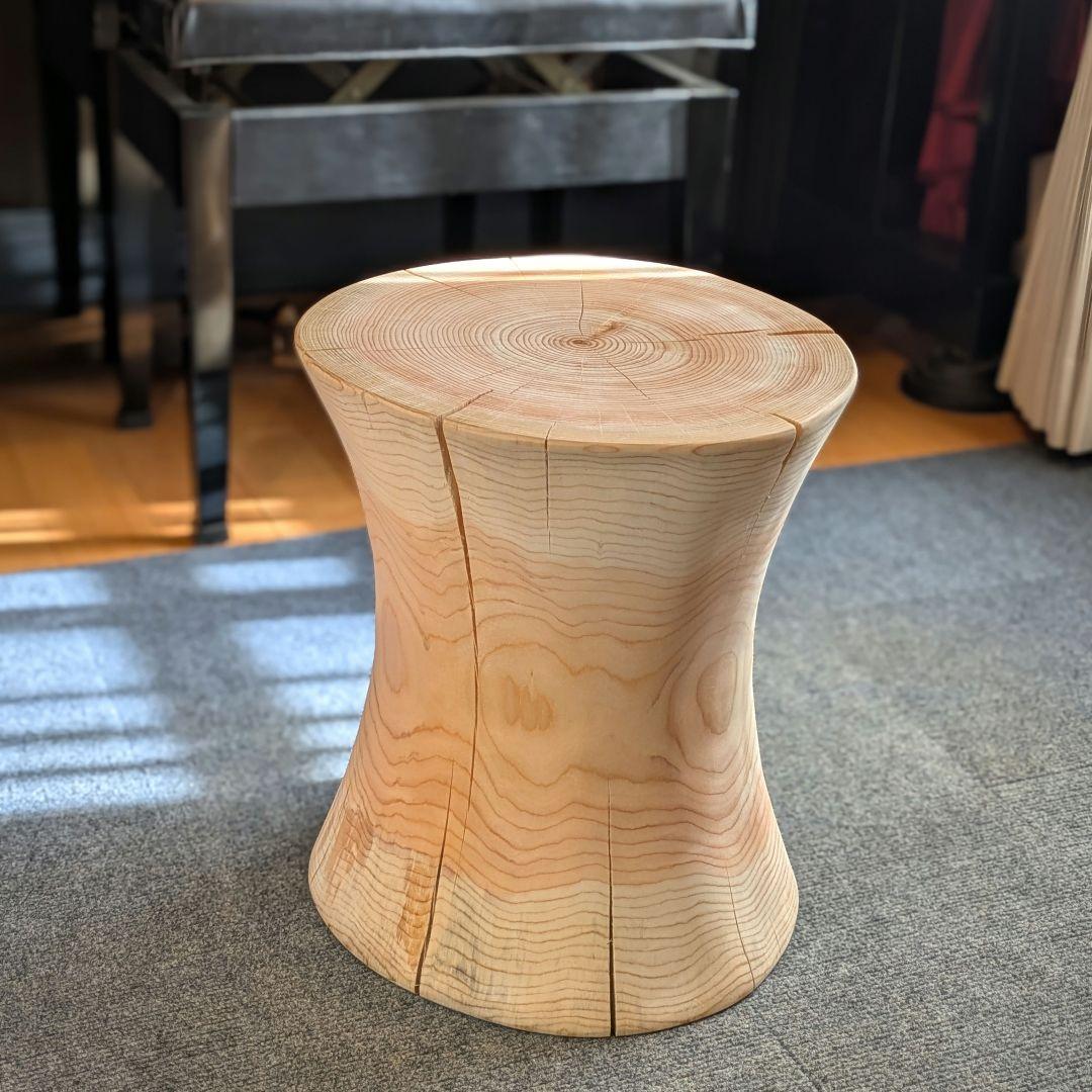 outdoorman　檜⑥　丸太　椅子　スツール　高さ約40㎝