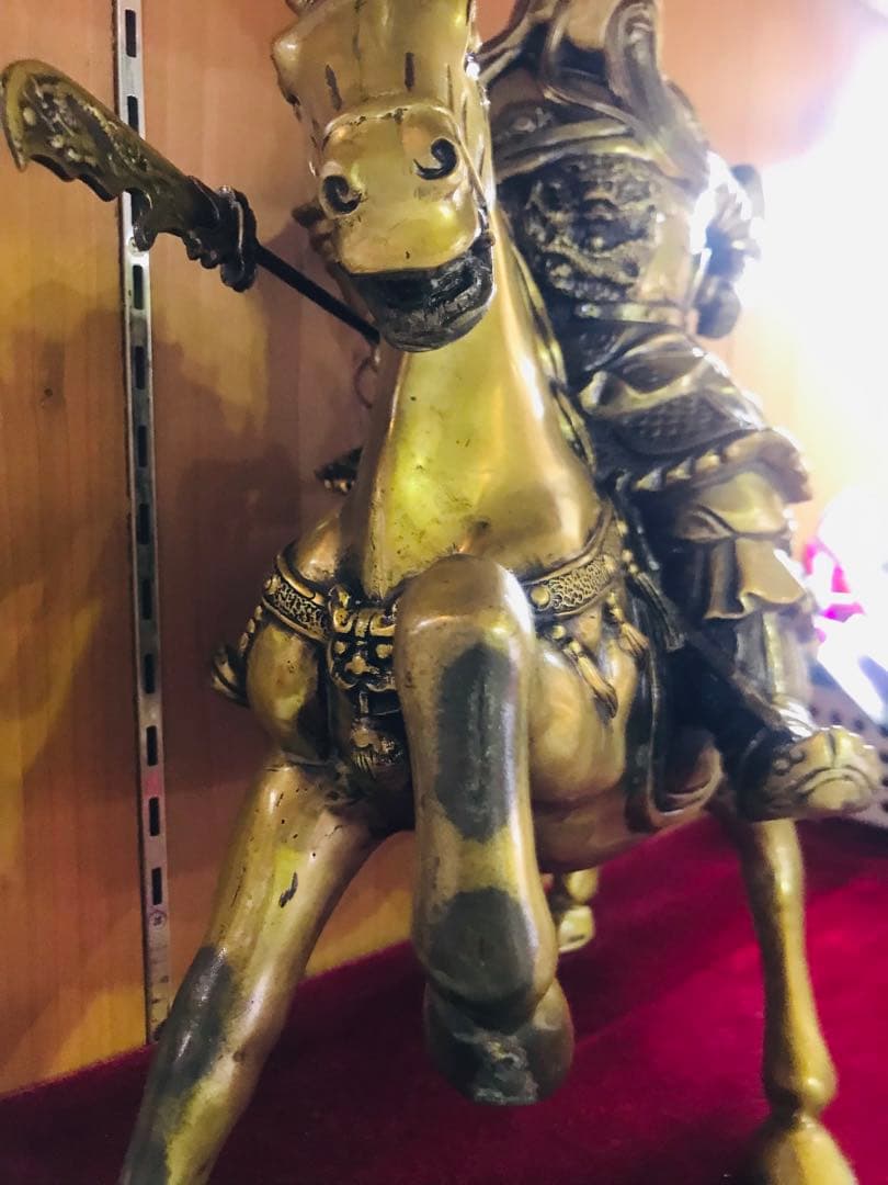 中国 東漢末年 三国志 大型人物「關羽」財神（富の神）銅製品 商売繁盛 交通安全