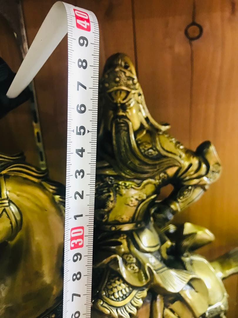 中国 東漢末年 三国志 大型人物「關羽」財神（富の神）銅製品 商売繁盛 交通安全