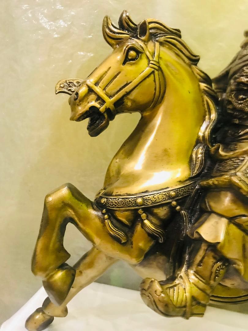 中国 東漢末年 三国志 大型人物「關羽」財神（富の神）銅製品 商売繁盛 交通安全