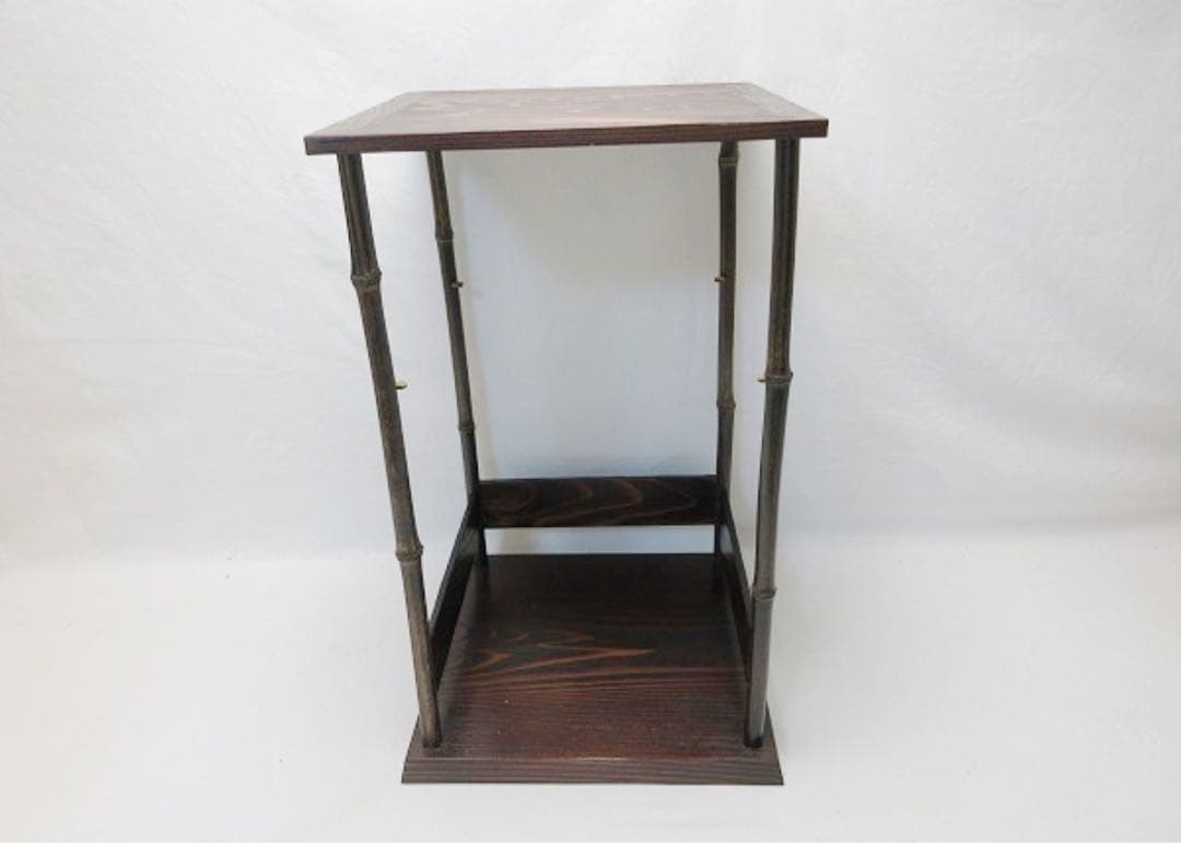 ほぼ未使用 茶道具 一茶庵 ふくさ棚 十二棚の内 煎茶棚 二重棚 茶の湯の棚共箱