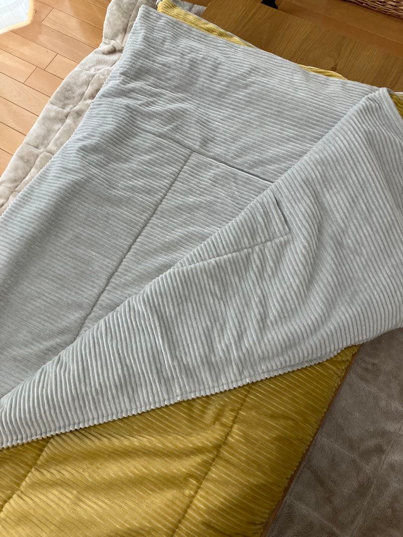 オーク材の薄型こたつテーブル ＜幅120／奥行60／高さ38cm＞　こたつ布団付