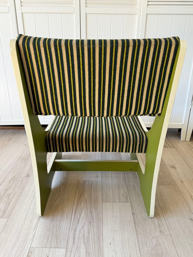 ①ソファ椅子 昭和レトロポップ ソファ テーブル セット グリーンストライプ
