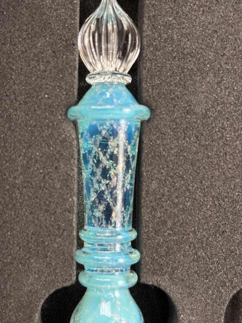 送料無料 新品未使用 ガラス工房LUC ラティチェロ ガラスペン ブルーラメ