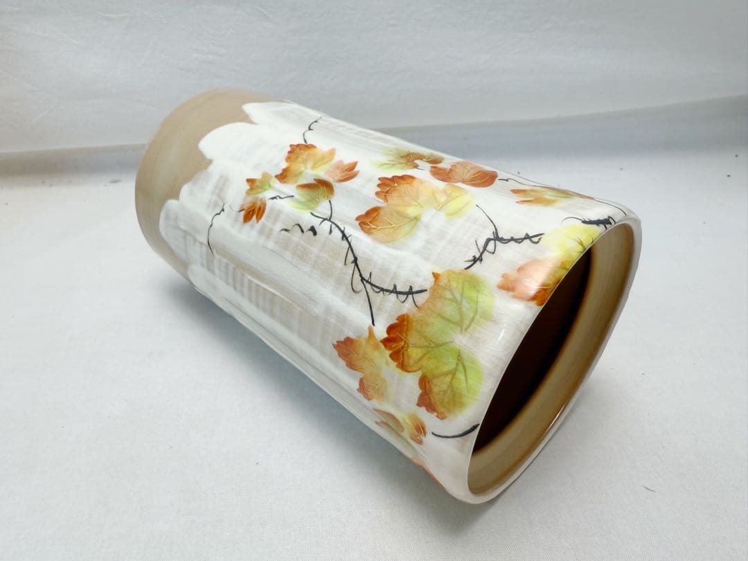 未使用 茶道具 平安善昇作 赤土蔦絵 細水指 中置水指 陶印 水差し 共箱