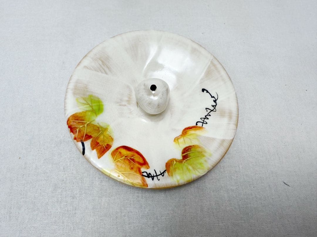 未使用 茶道具 平安善昇作 赤土蔦絵 細水指 中置水指 陶印 水差し 共箱