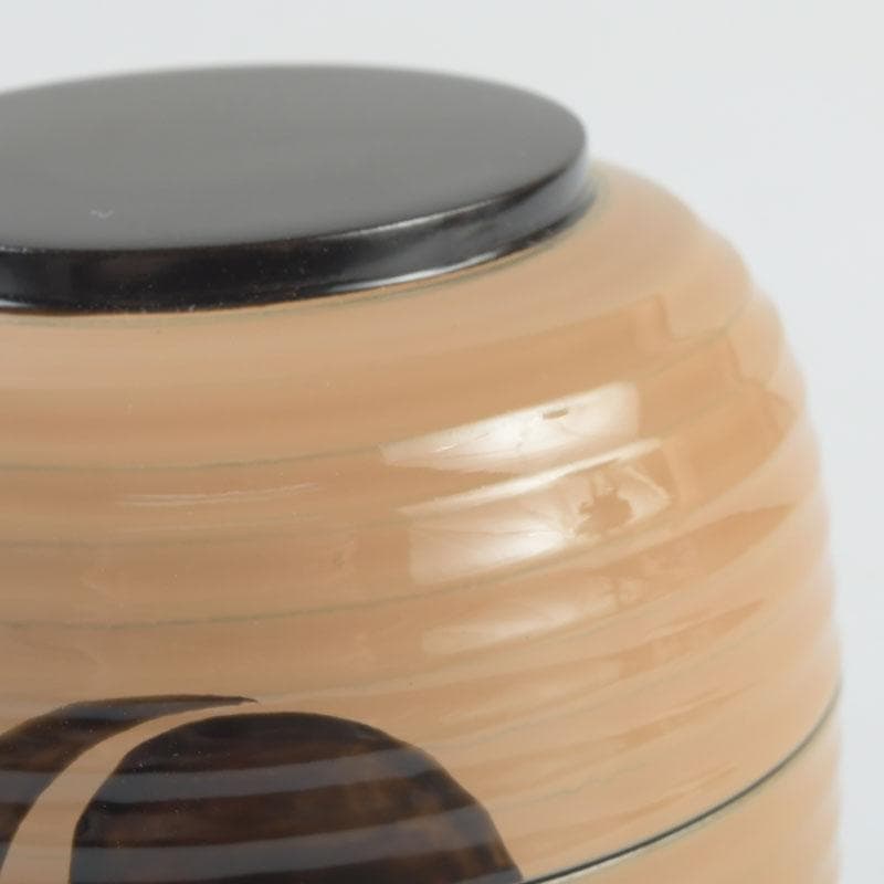 茶道具　佐々木麗峰作　二ツ巴蒔絵　提灯茶器　棗　共箱　V　9557