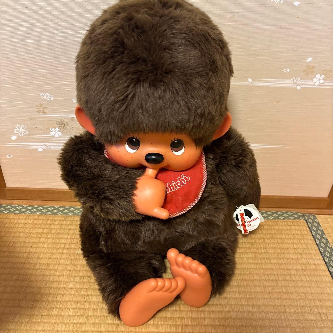 【希少】当時物美品モンチッチ セキグチ 2L 特大 男の子 ぬいぐるみとおまけ