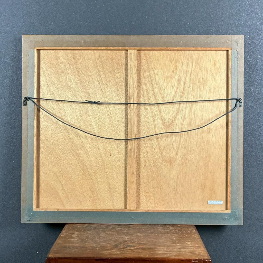 美品 ベルナール・ガントナー「冬の風景画」リトグラフ 直筆サイン入り フランス