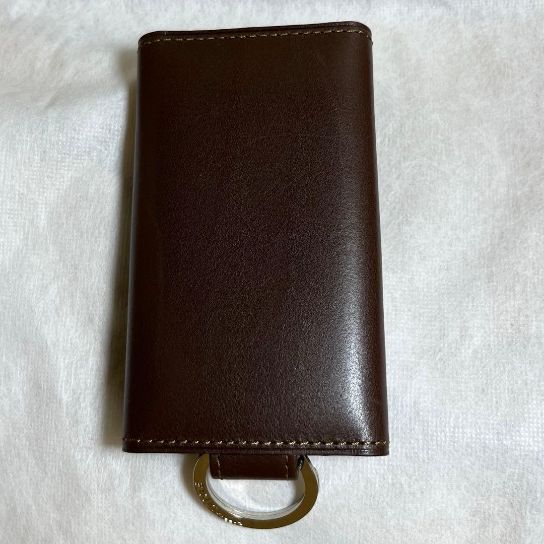 FUJITAKA デュプイボックスカーフ キーケース　チョコ