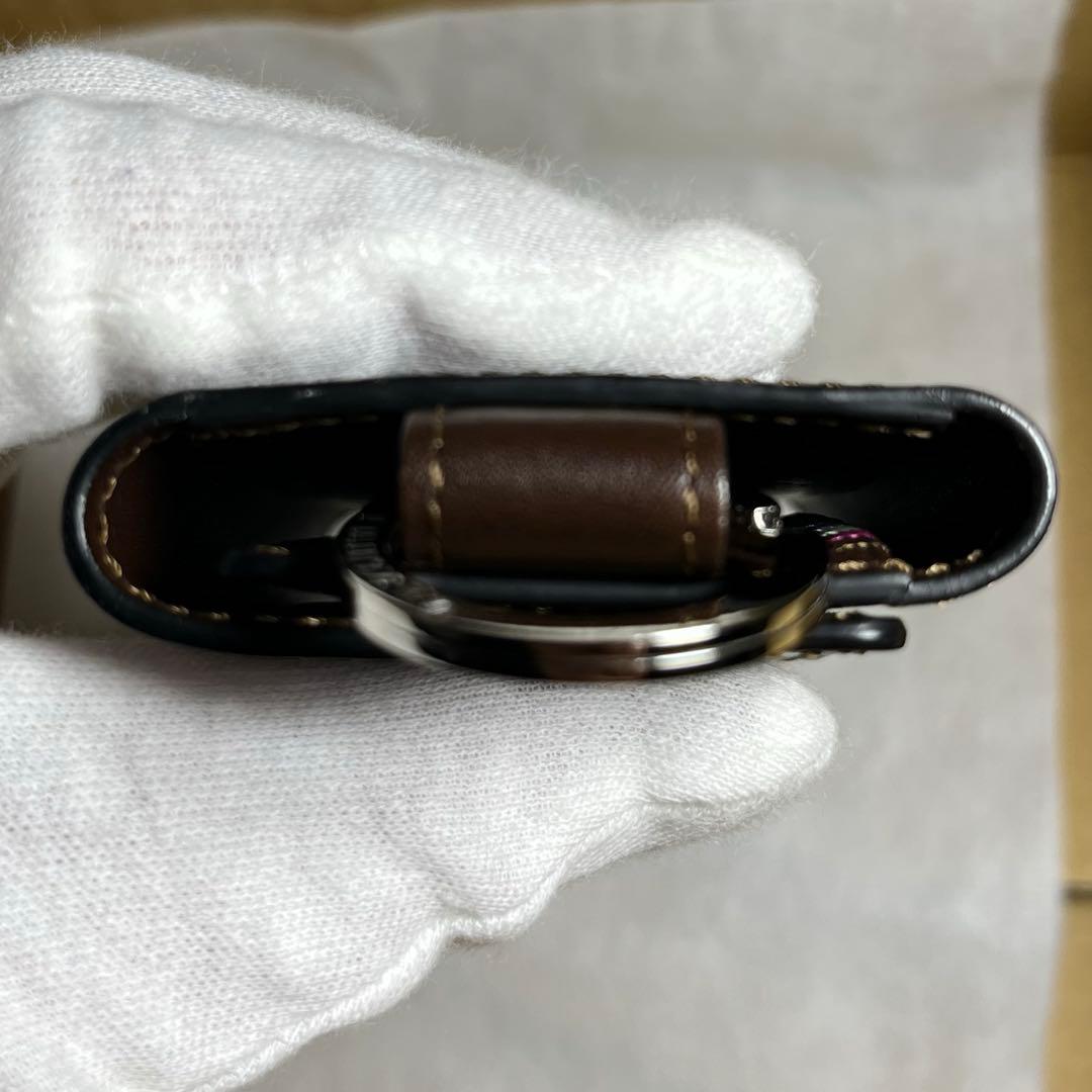 FUJITAKA デュプイボックスカーフ キーケース　チョコ