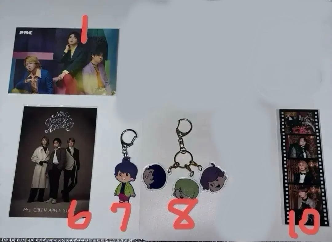 ミセスグリーンアップル キーホルダー、ステッカー、ポストカード