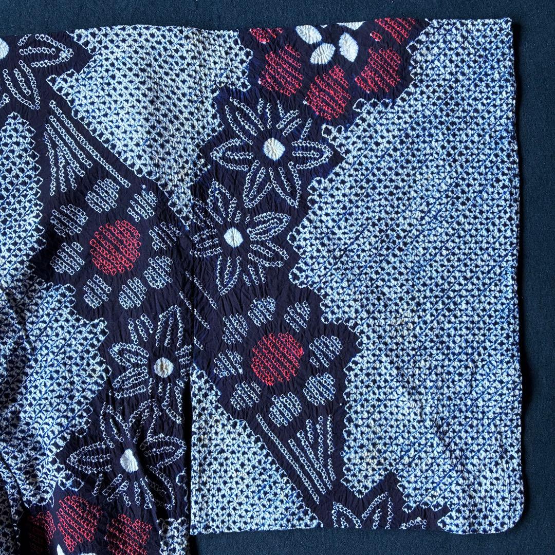 66リメイク用有松鳴海絞り浴衣4枚おまとめ売り材料綿