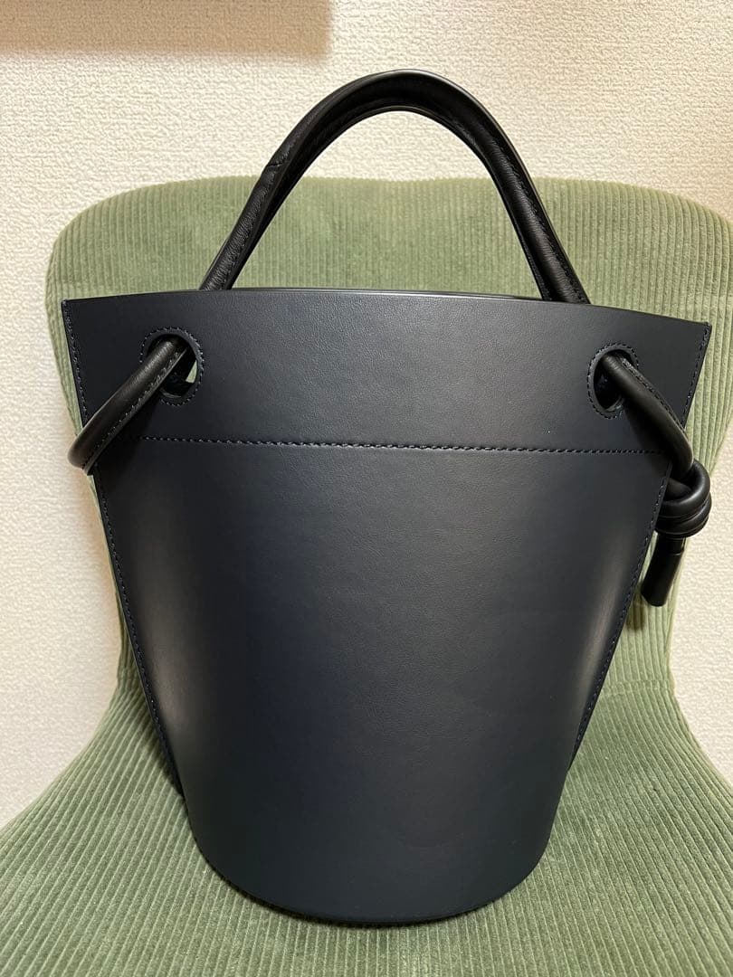 新品未使用★ORSETTO CORDA バケットバッグ　ネイビー×ブラック