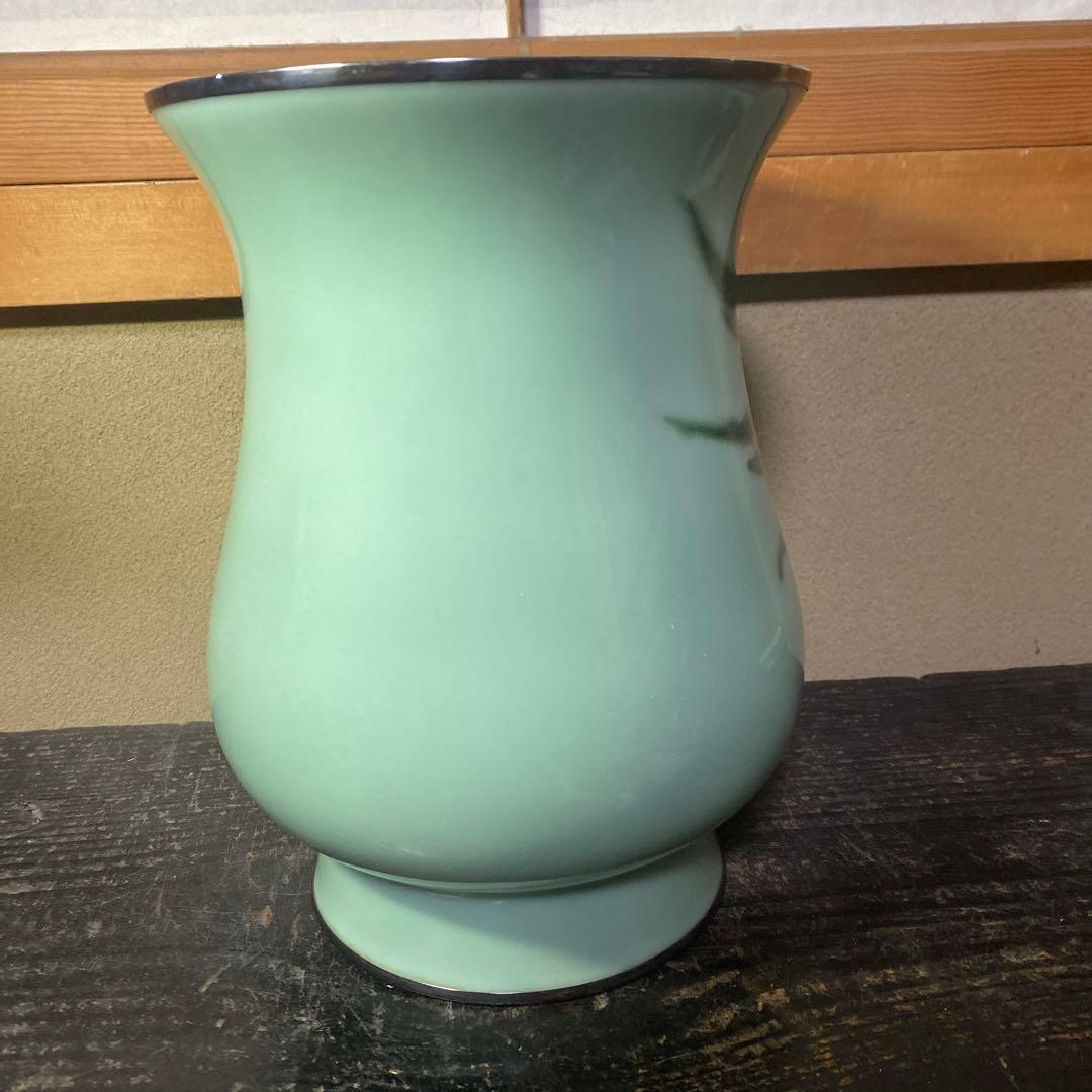 安藤七宝花図花瓶25cm18cm