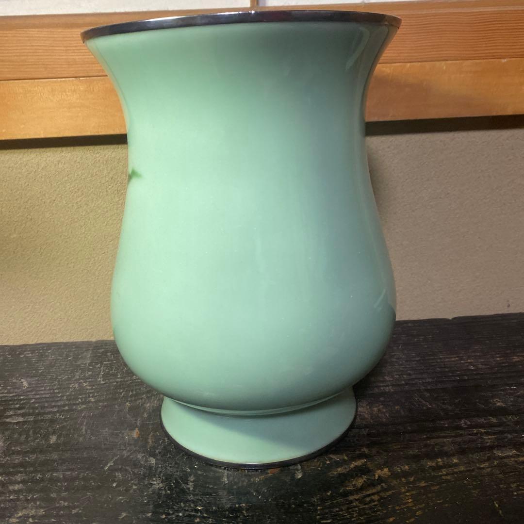 安藤七宝花図花瓶25cm18cm