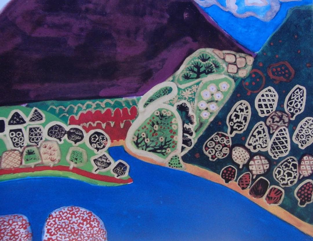 片岡 球子、【春をよぶ富士】、大判、超希少画集・額装画、状態良好