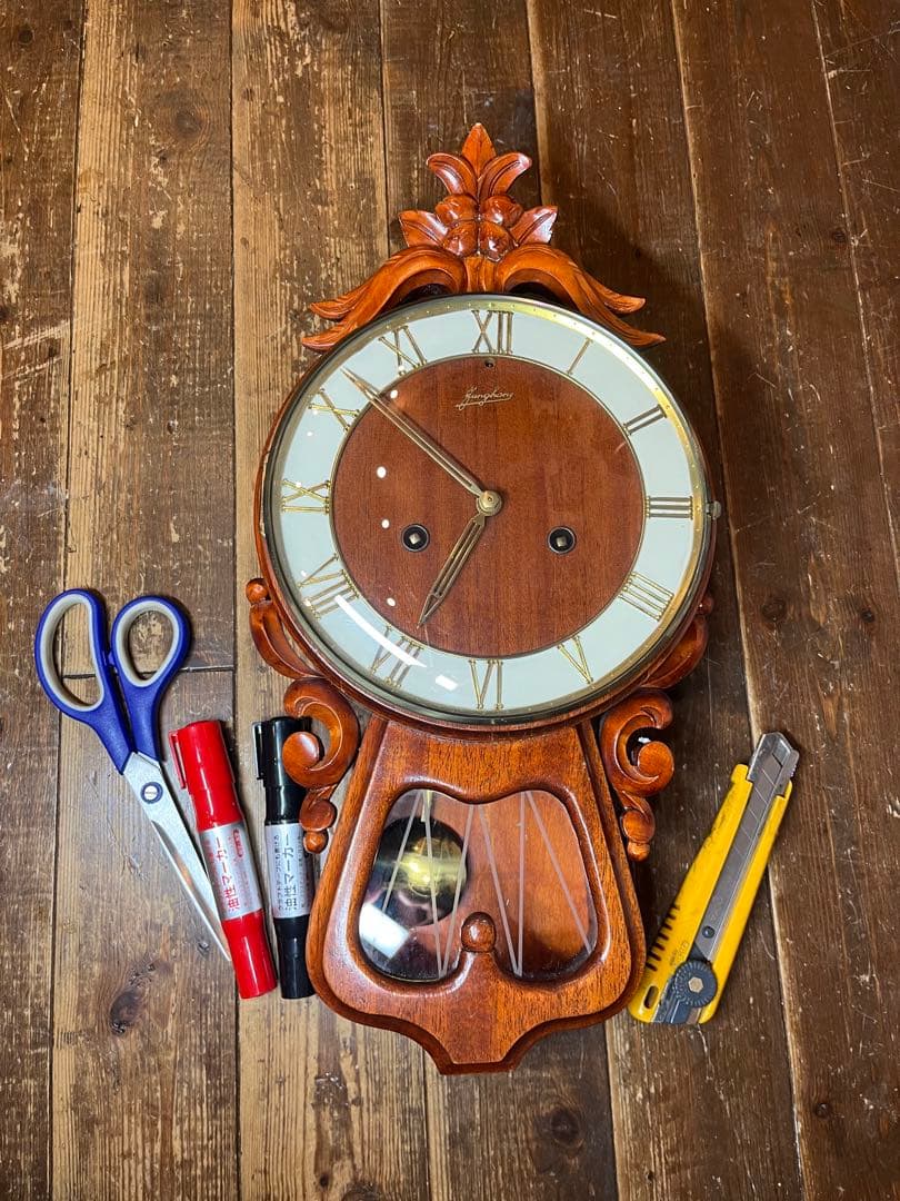 ユンハンス　ミニミニ　珍品　柱時計　古時計　レトロ　振り子　アンティーク　精工舎